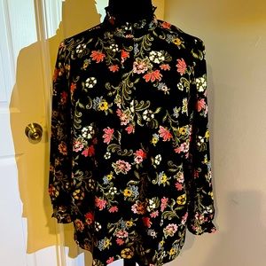 Size 18, Loft Plus, Long Sleeve Blouse